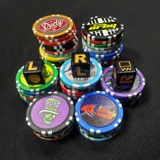 Left-Right-Shelf - Dice and 61 chips Left-Right-Shelf - Dice and 61 chips